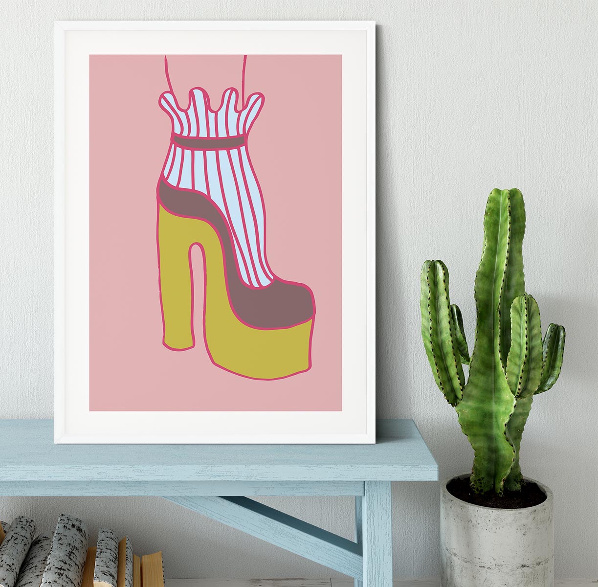 Yellow Heel 02 Framed Print - Canvas Art Rocks - 5