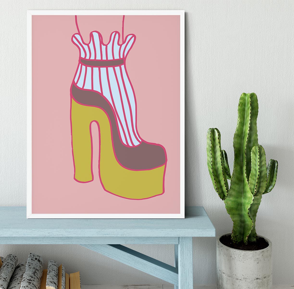 Yellow Heel 02 Framed Print - Canvas Art Rocks -6