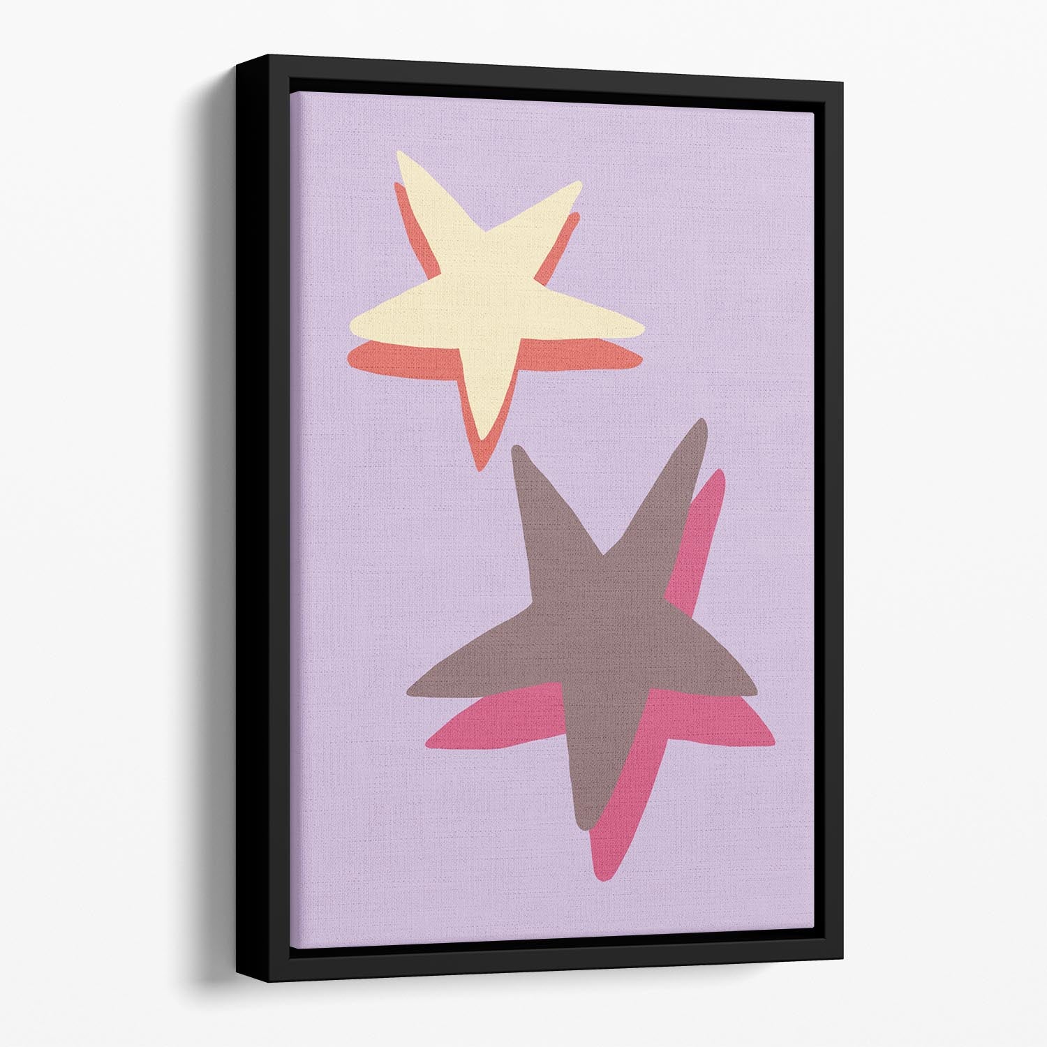 Lilac Star Floating Framed Canvas - Canvas Art Rocks - 1