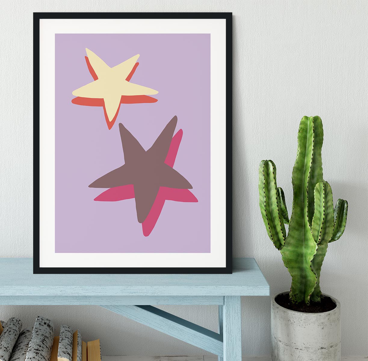 Lilac Star Framed Print - Canvas Art Rocks - 1