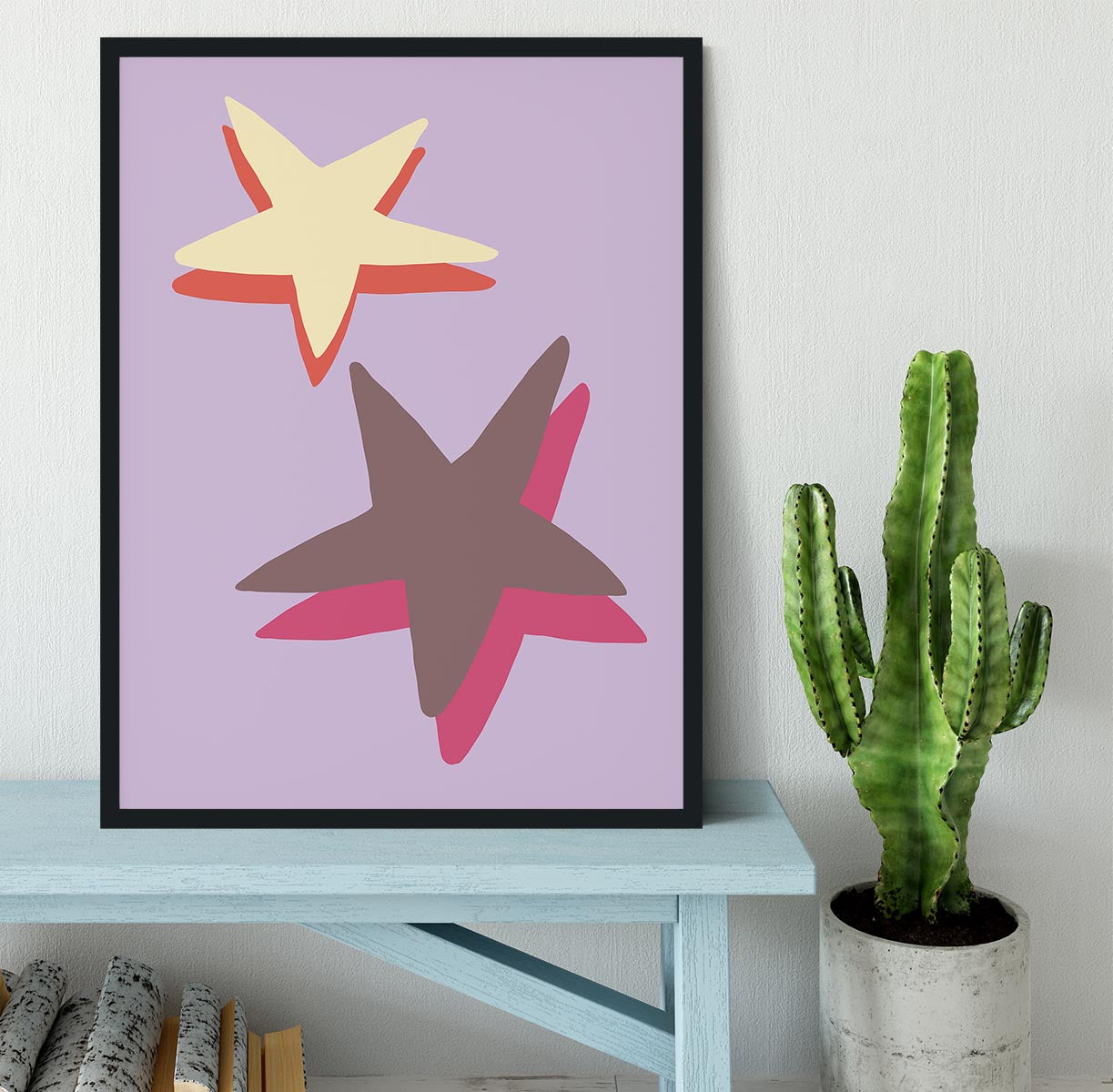 Lilac Star Framed Print - Canvas Art Rocks - 2