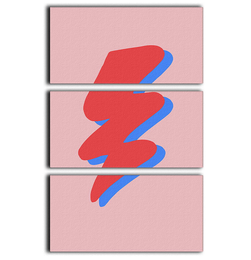 Lightning 3 Split Panel Canvas Print - Canvas Art Rocks - 1