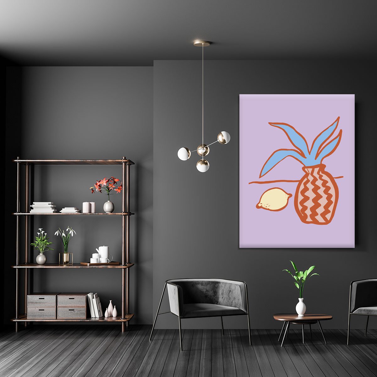 Lilac Lemon Canvas Print or Poster - Canvas Art Rocks - 5