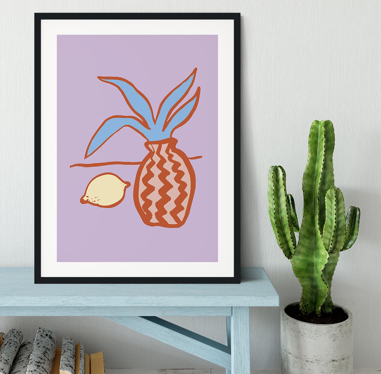 Lilac Lemon Framed Print - Canvas Art Rocks - 1