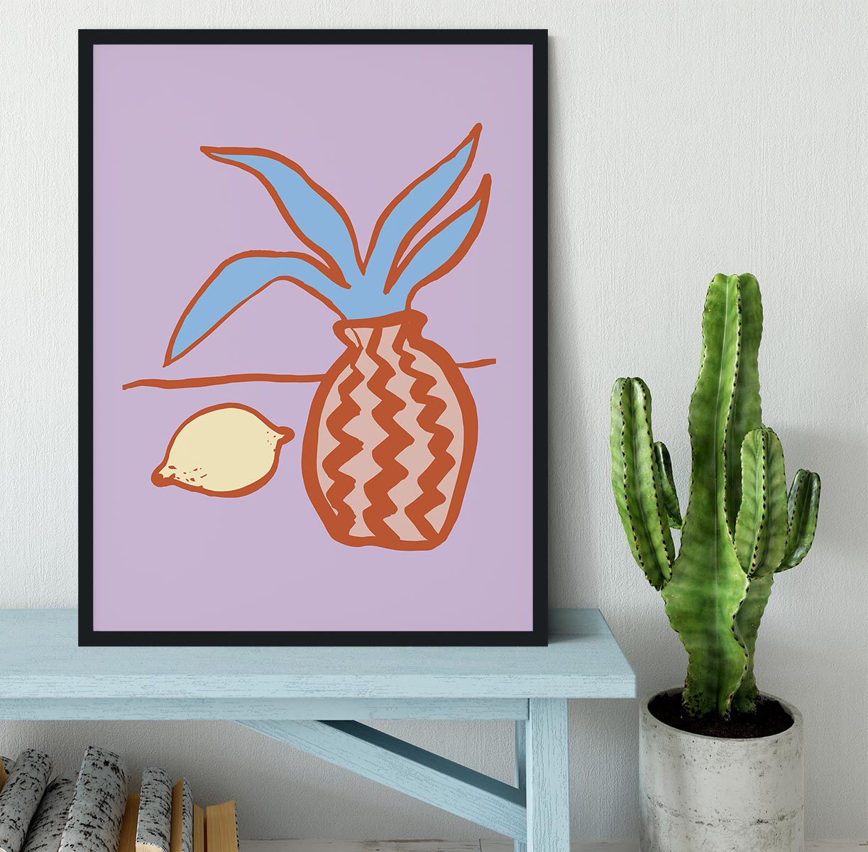 Lilac Lemon Framed Print - Canvas Art Rocks - 2