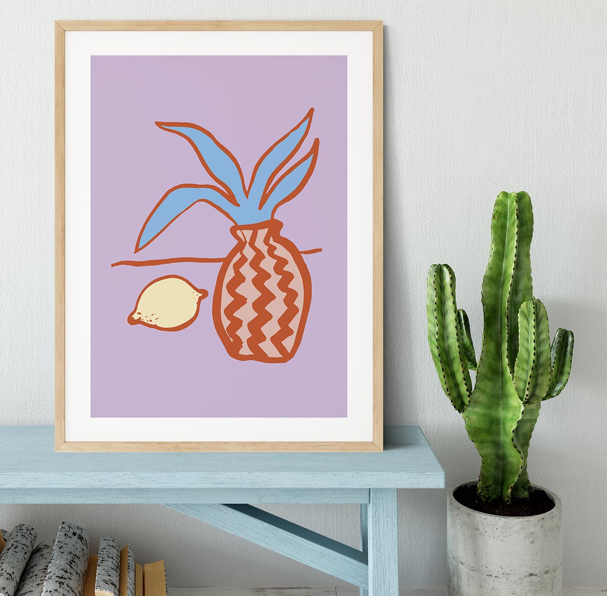 Lilac Lemon Framed Print - Canvas Art Rocks - 3