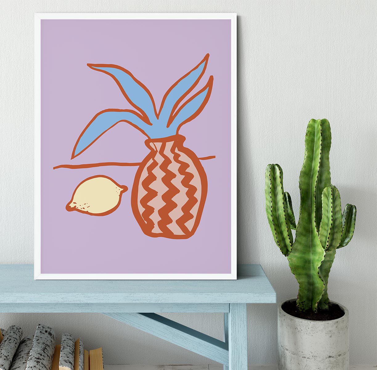 Lilac Lemon Framed Print - Canvas Art Rocks -6