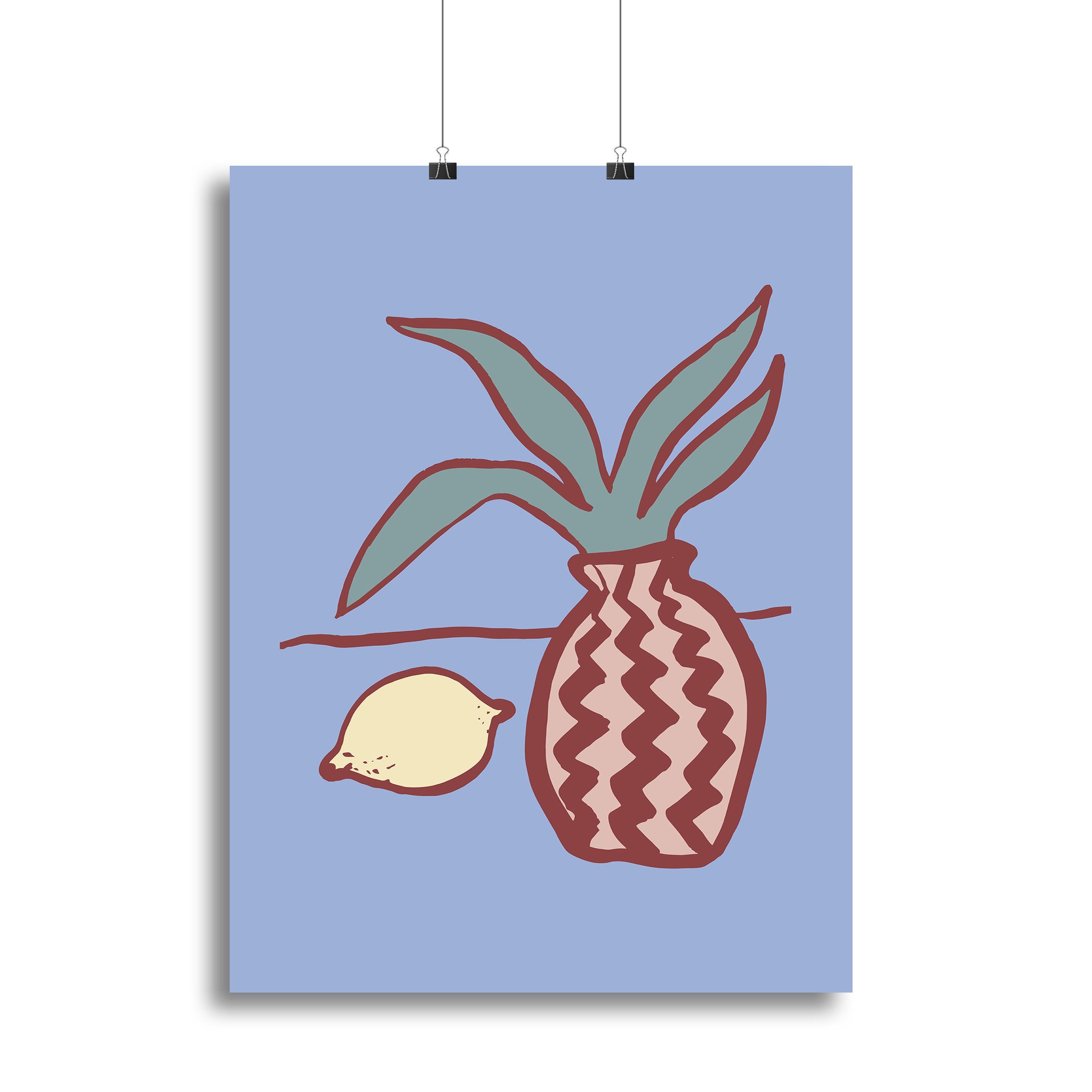 Blue Lemon Canvas Print or Poster - Canvas Art Rocks - 2