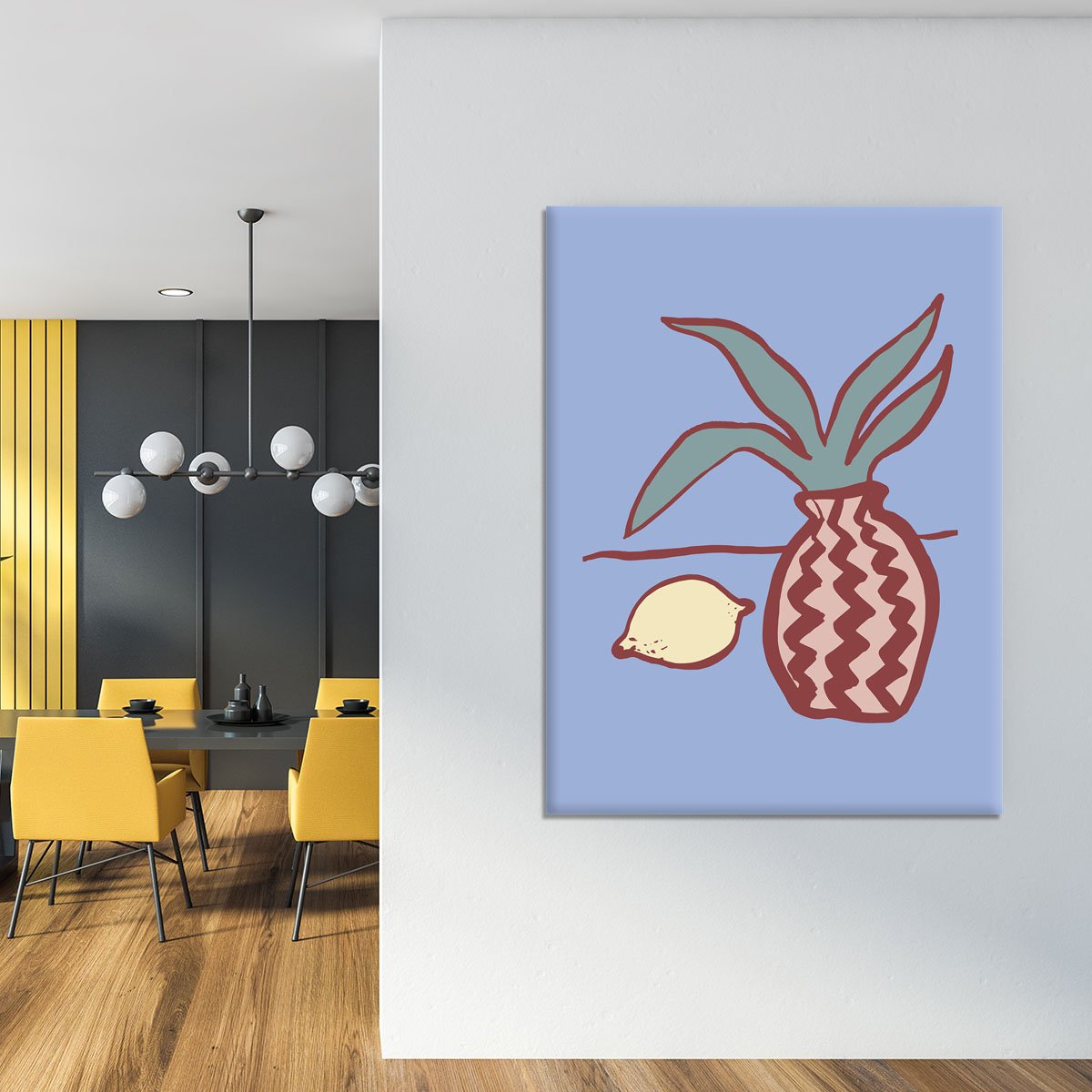 Blue Lemon Canvas Print or Poster - Canvas Art Rocks - 4