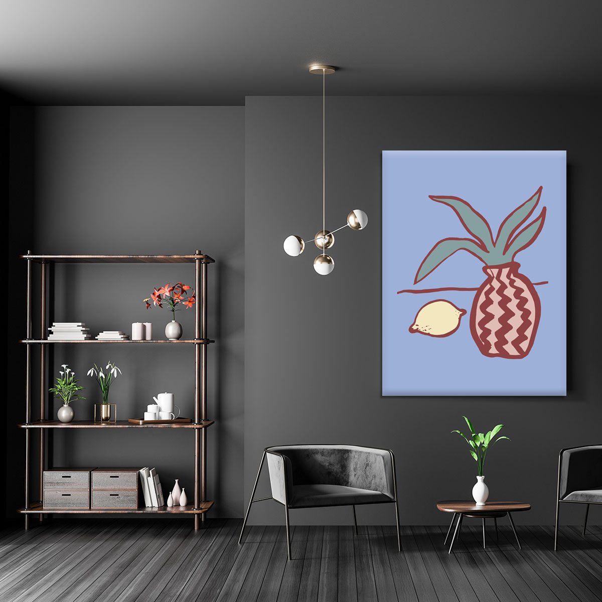 Blue Lemon Canvas Print or Poster - Canvas Art Rocks - 5