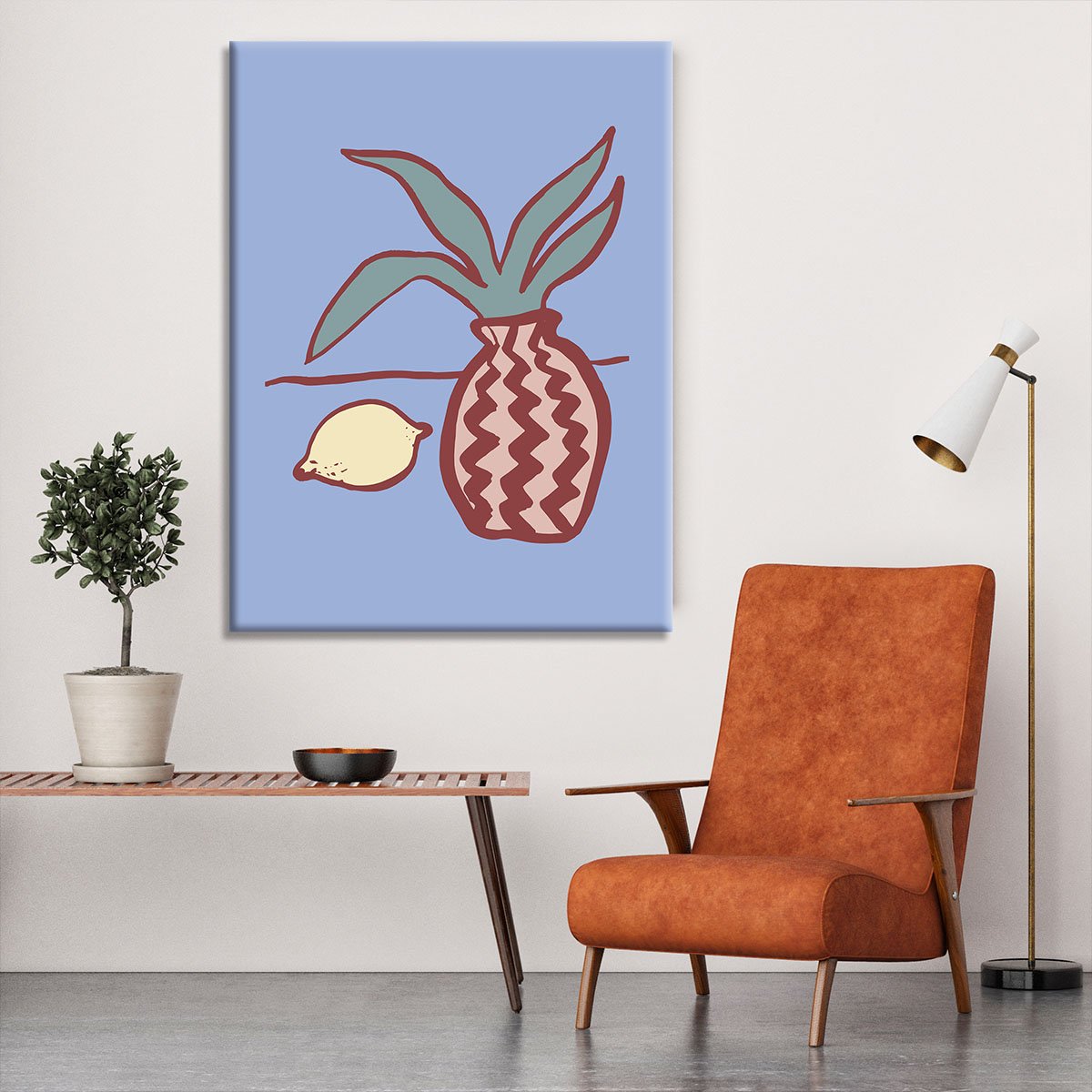 Blue Lemon Canvas Print or Poster - Canvas Art Rocks - 6