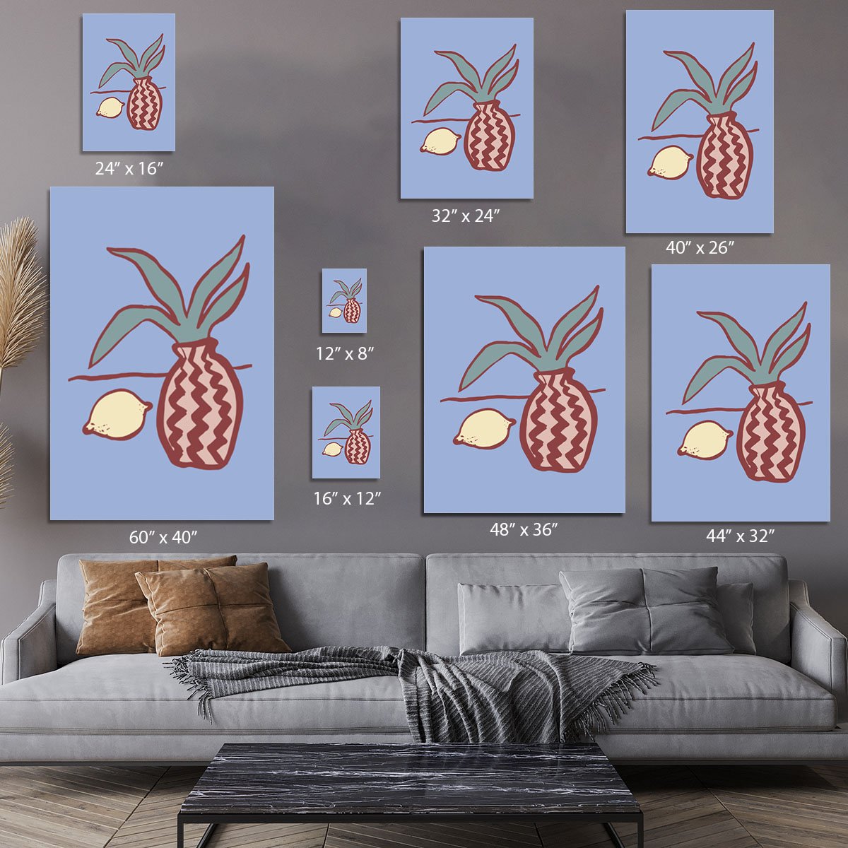 Blue Lemon Canvas Print or Poster - Canvas Art Rocks - 7