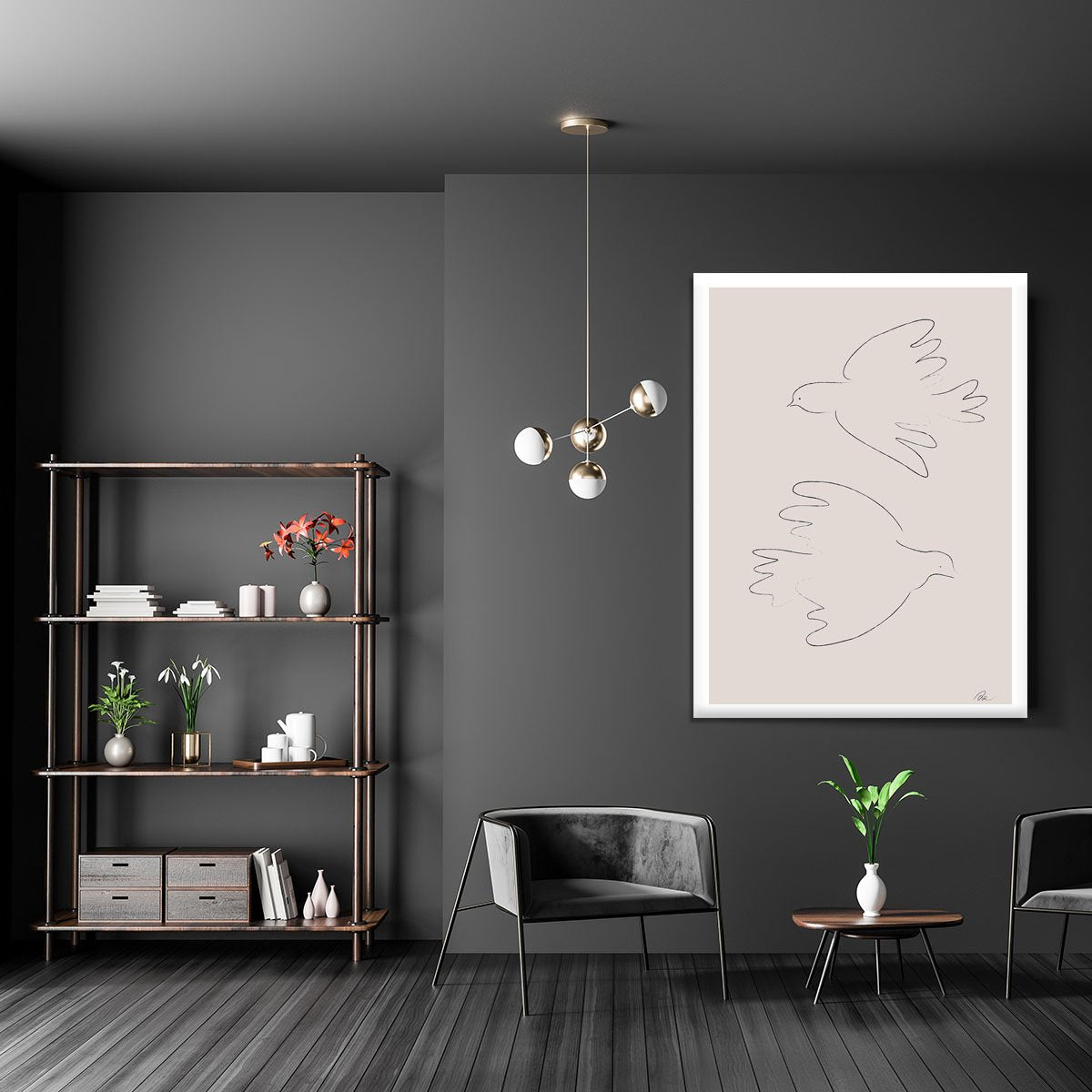 Two Doves Canvas Print or Poster - Canvas Art Rocks - 5