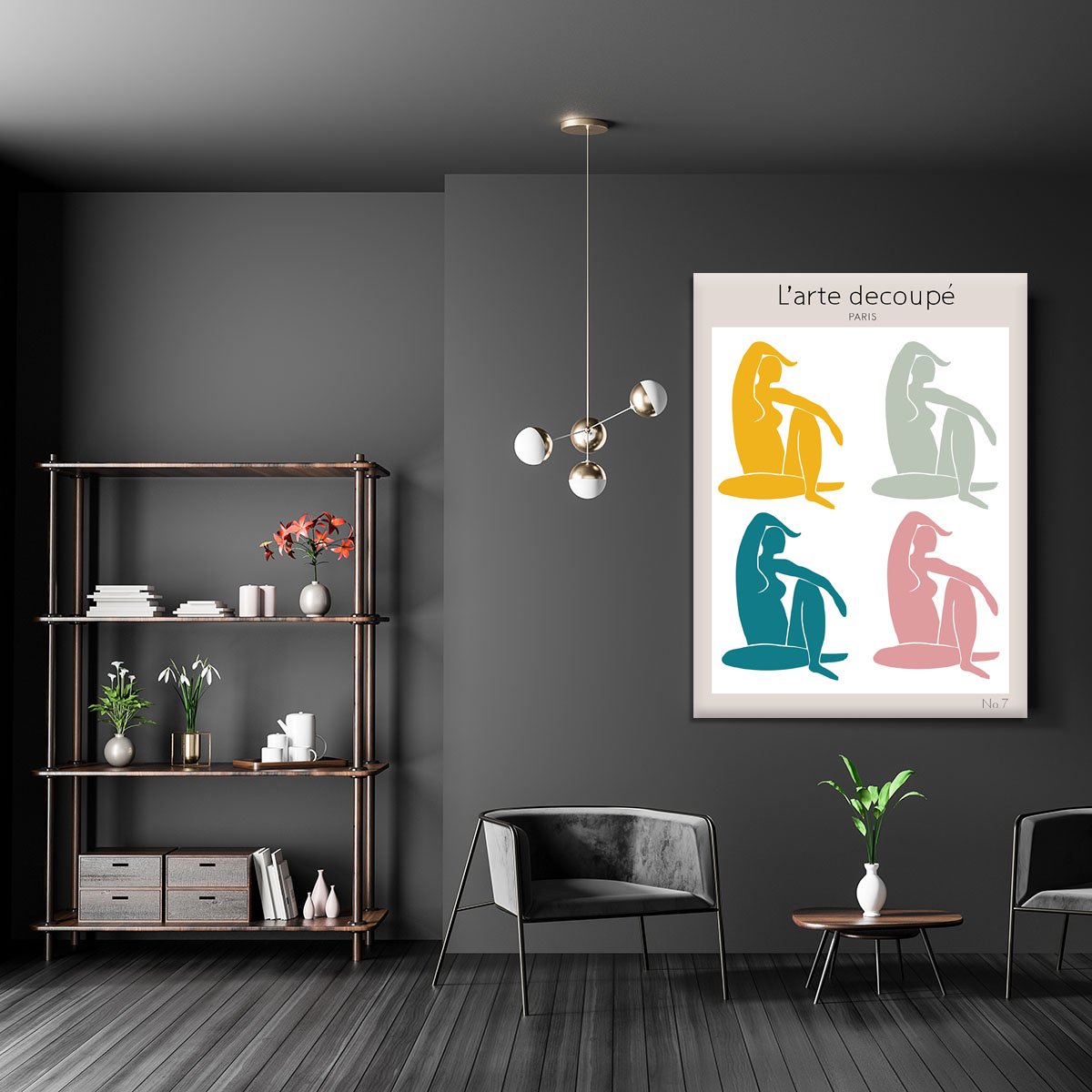 Four Figures Canvas Print or Poster - Canvas Art Rocks - 5
