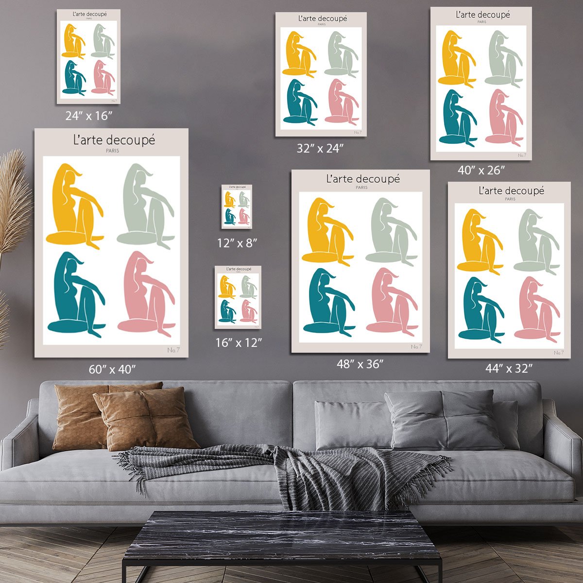 Four Figures Canvas Print or Poster - Canvas Art Rocks - 7