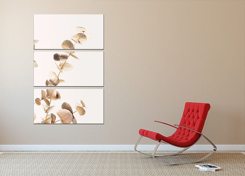 Eucalyptus Gold No 03 3 Split Panel Canvas Print - Canvas Art Rocks - 2
