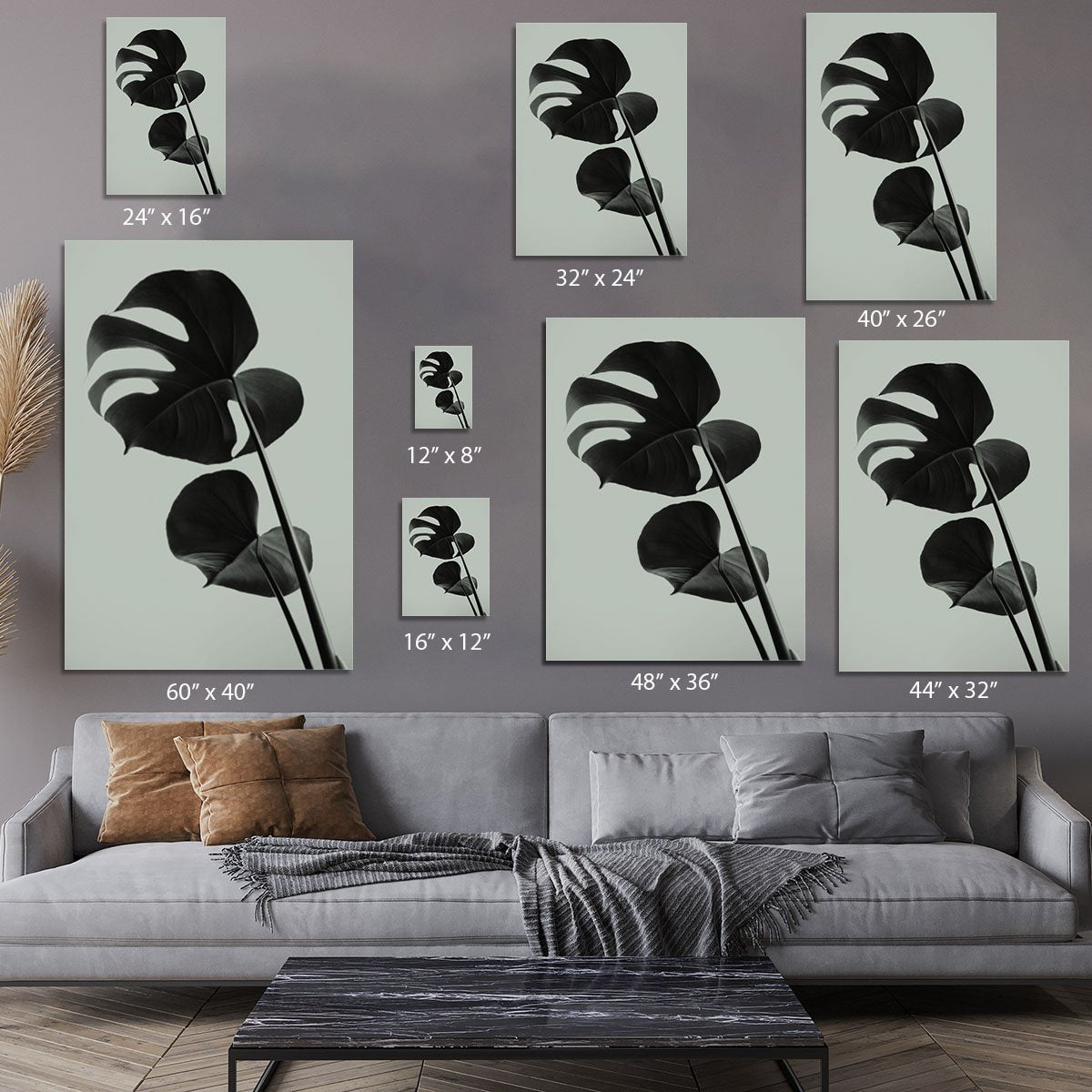 Monstera Teal 01 Canvas Print or Poster - Canvas Art Rocks - 7