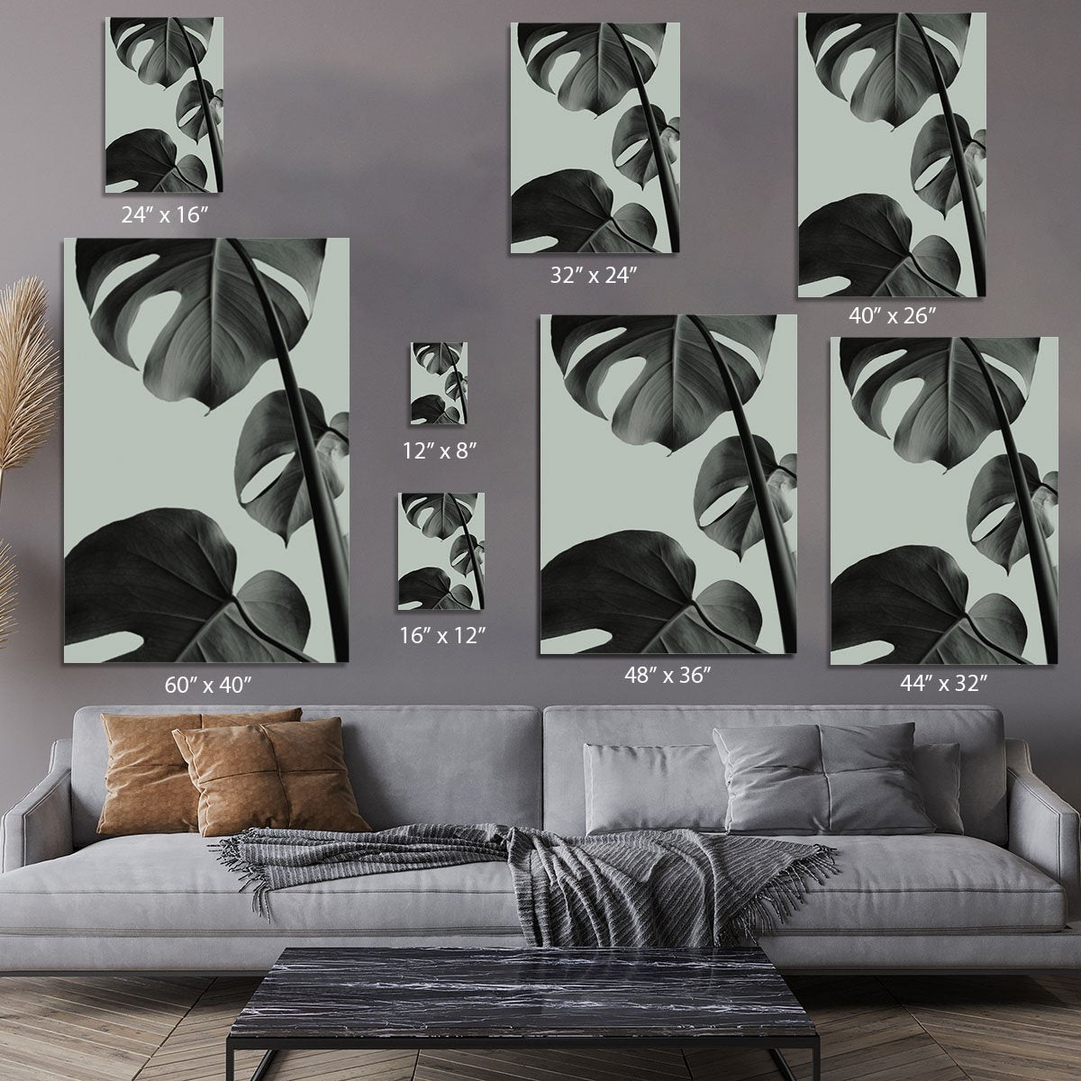 Monstera Teal 03 Canvas Print or Poster - Canvas Art Rocks - 7