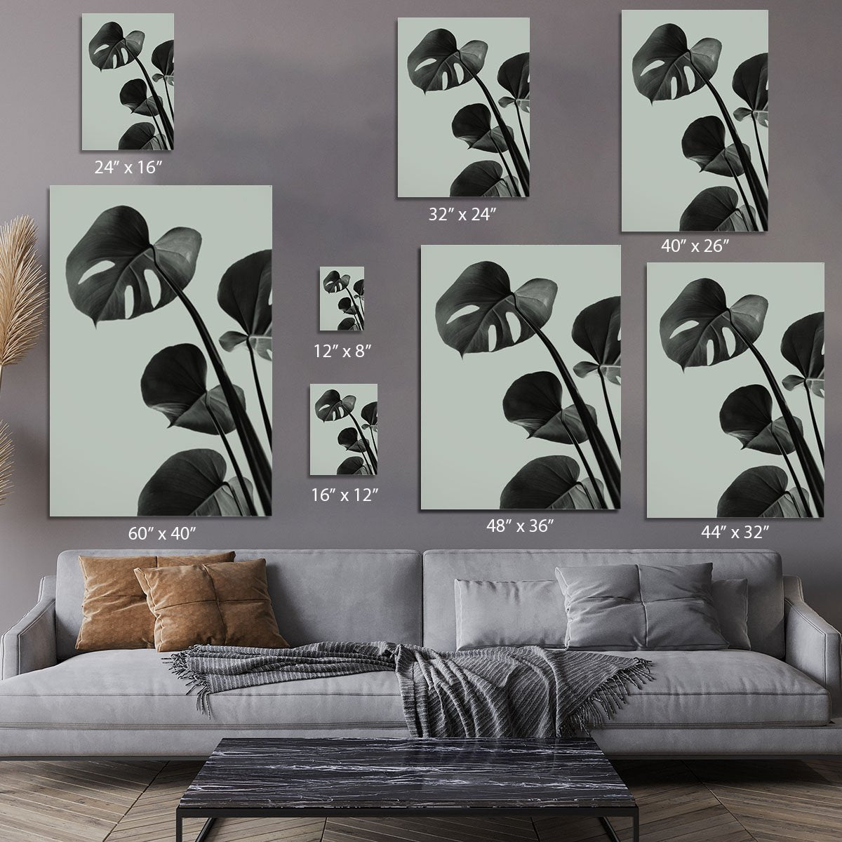 Monstera Teal 04 Canvas Print or Poster - Canvas Art Rocks - 7