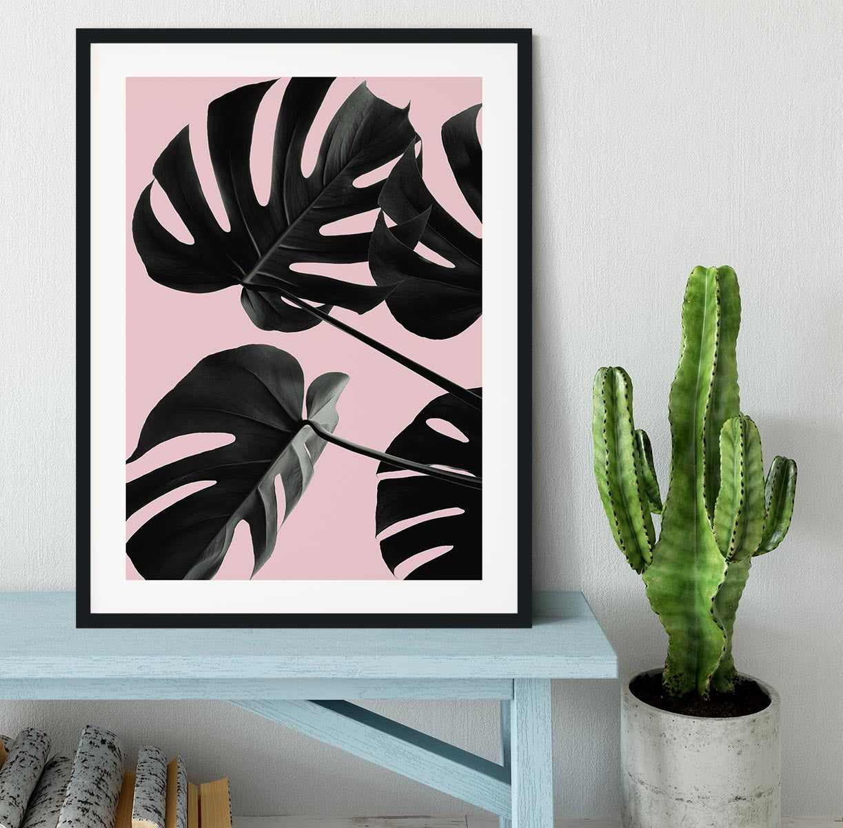 Monstera Pink No 01 Framed Print - Canvas Art Rocks - 1