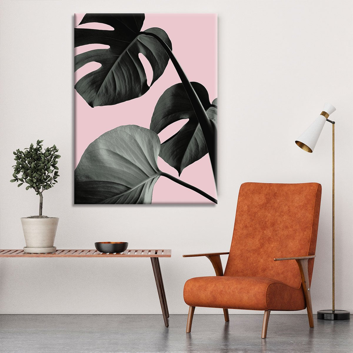 Monstera Pink No 04 Canvas Print or Poster - Canvas Art Rocks - 6