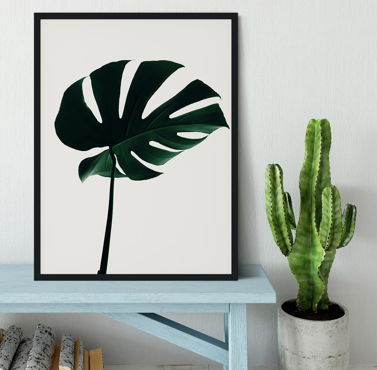 Monstera Natural 10 Framed Print - Canvas Art Rocks - 2