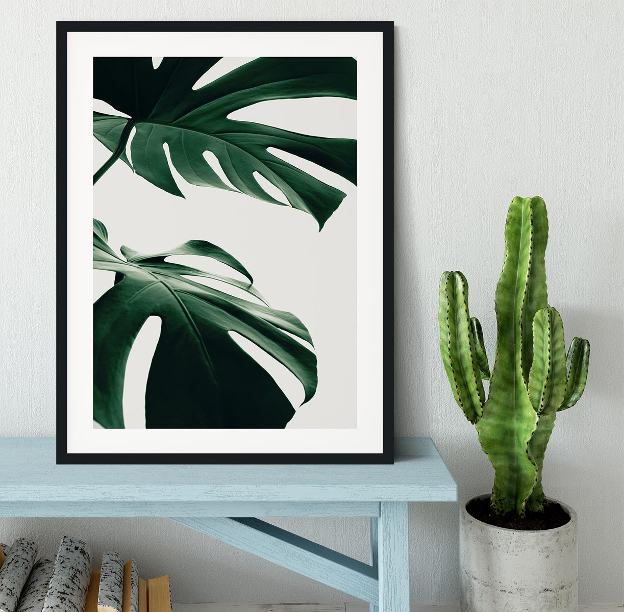 Monstera Natural 12 Framed Print - Canvas Art Rocks - 1