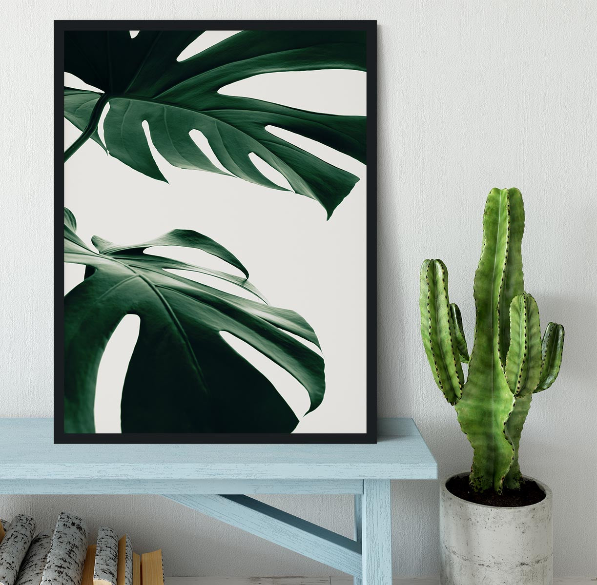 Monstera Natural 12 Framed Print - Canvas Art Rocks - 2