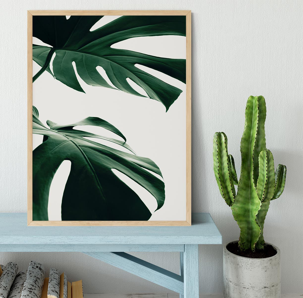 Monstera Natural 12 Framed Print - Canvas Art Rocks - 4