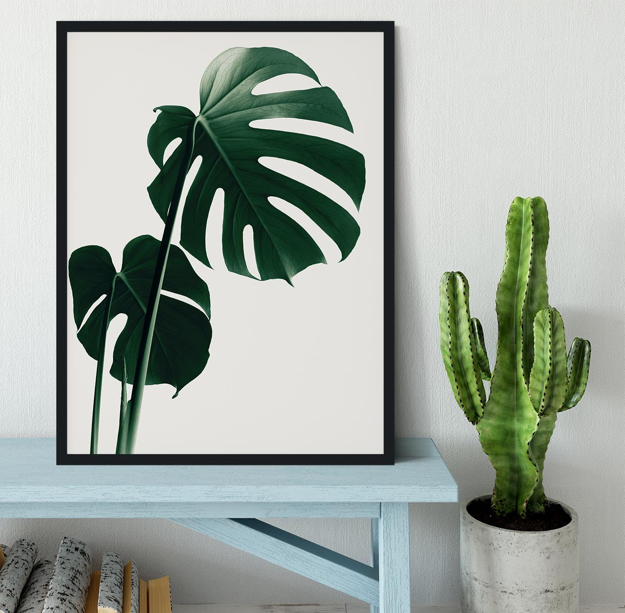 Monstera Natural 16 Framed Print - Canvas Art Rocks - 2