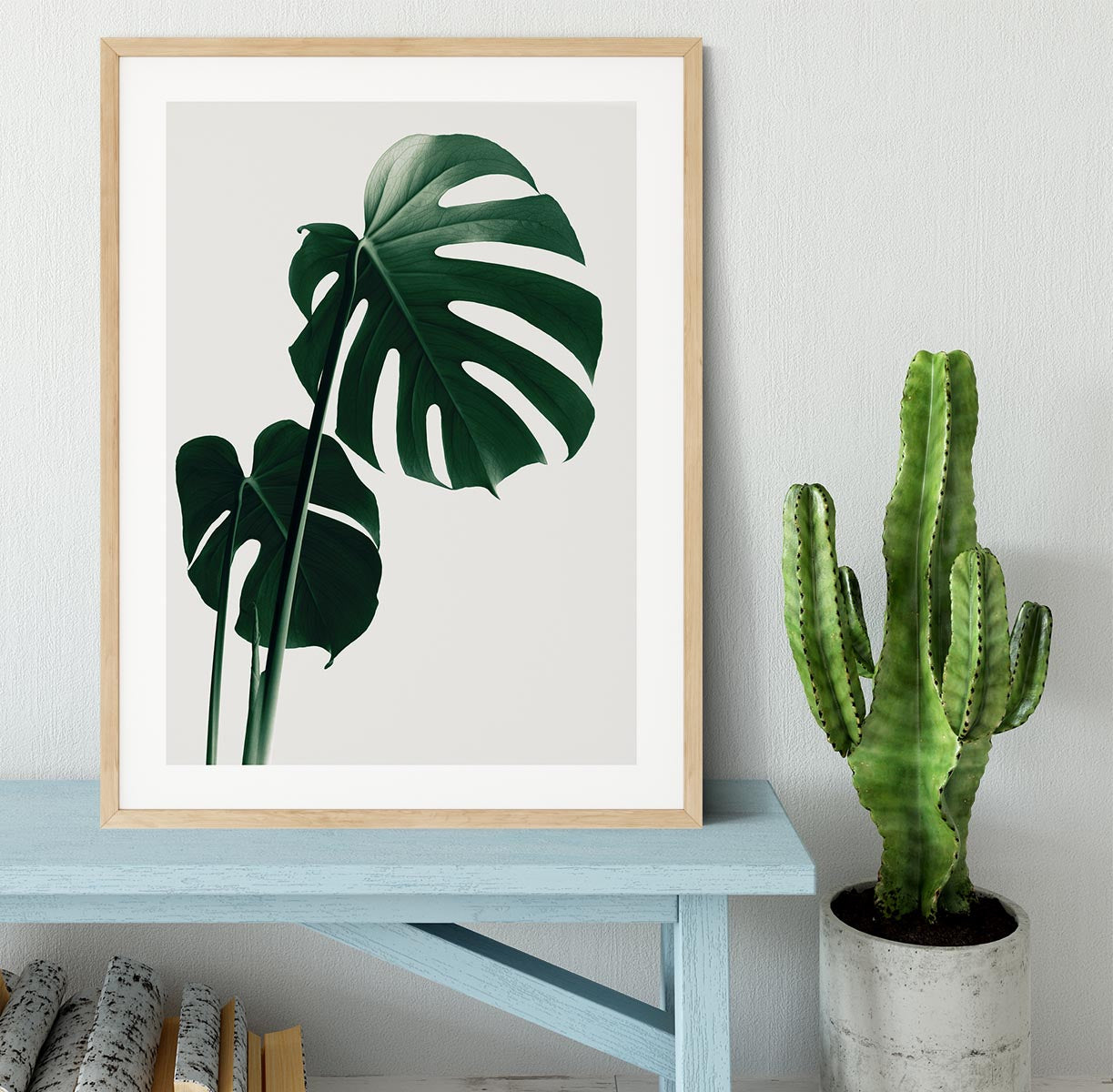 Monstera Natural 16 Framed Print - Canvas Art Rocks - 3