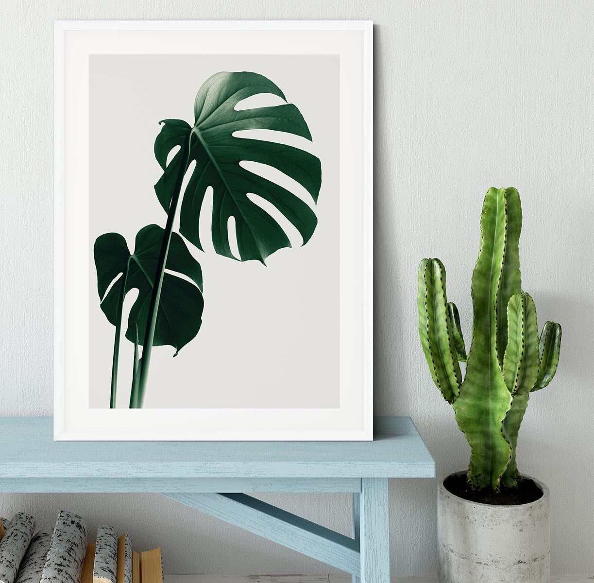 Monstera Natural 16 Framed Print - Canvas Art Rocks - 5