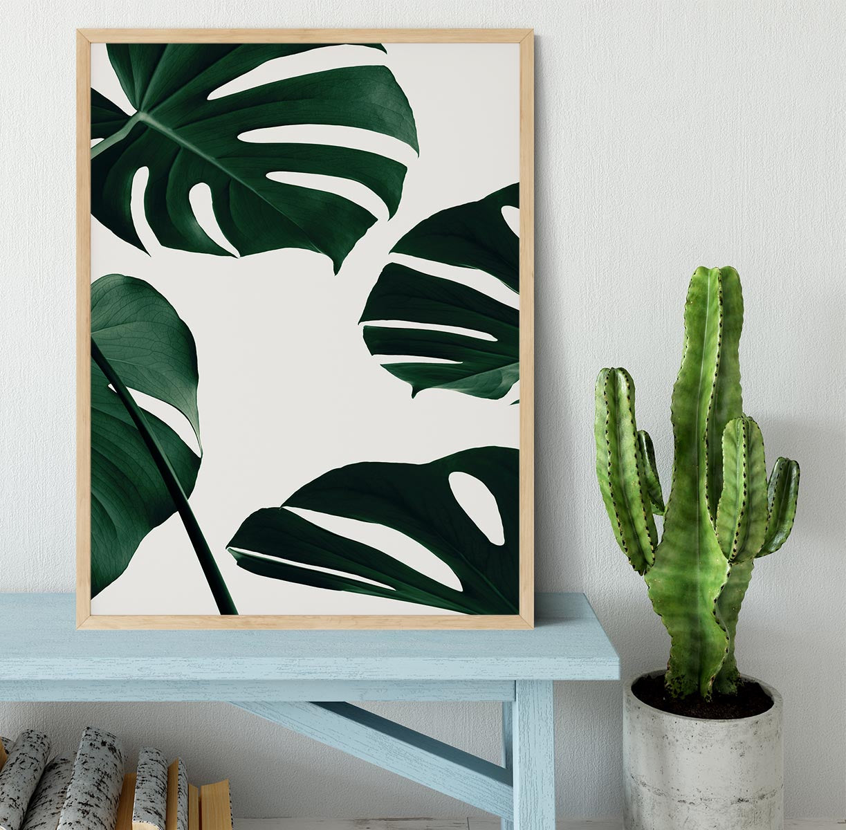 Monstera Natural 20 Framed Print - Canvas Art Rocks - 4