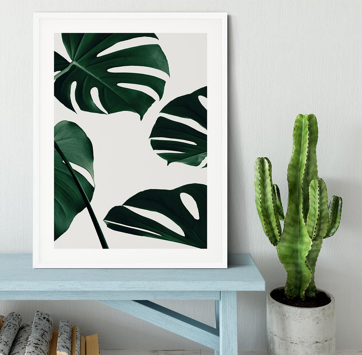 Monstera Natural 20 Framed Print - Canvas Art Rocks - 5