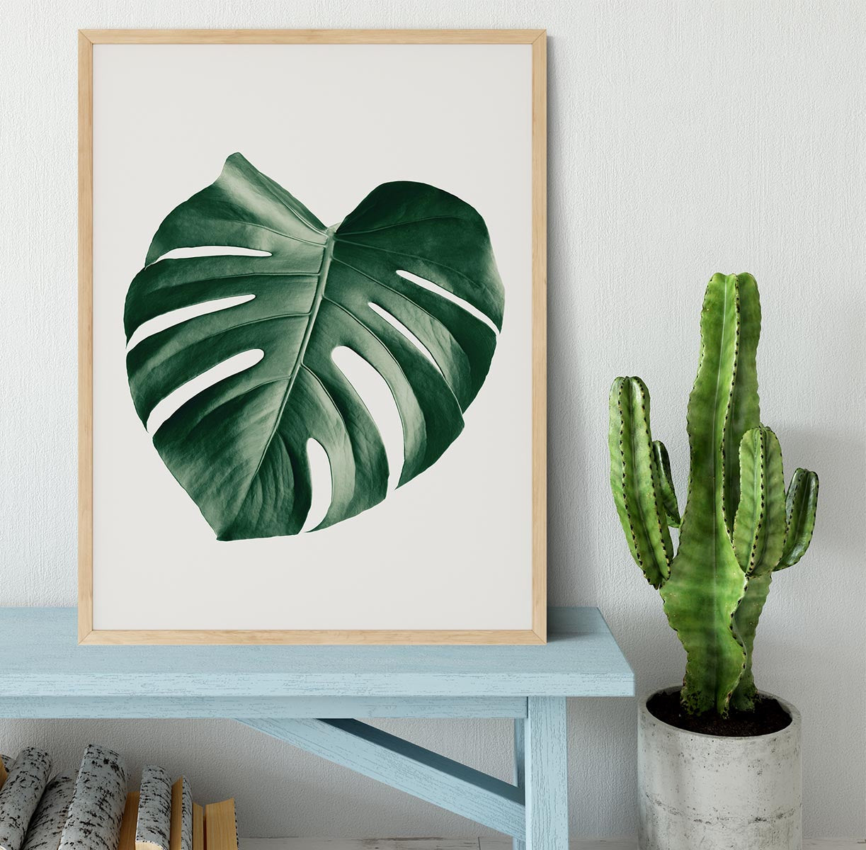 Monstera Natural 23 Framed Print - Canvas Art Rocks - 4