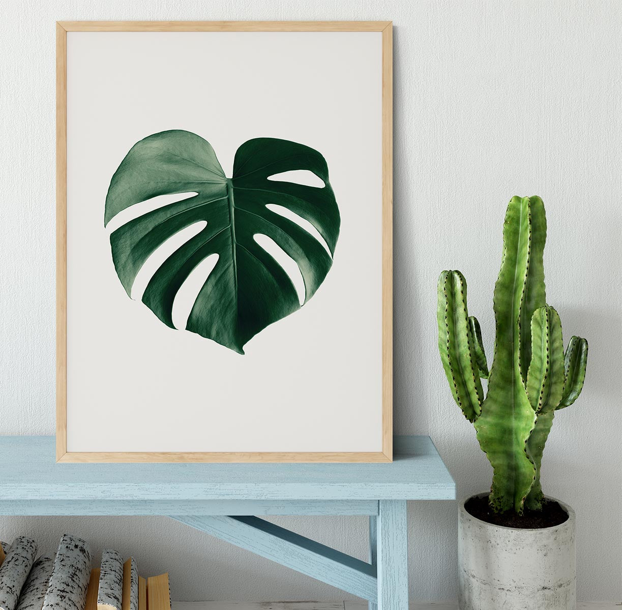 Monstera Natural 24 Framed Print - Canvas Art Rocks - 4