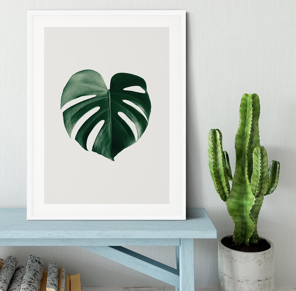 Monstera Natural 24 Framed Print - Canvas Art Rocks - 5