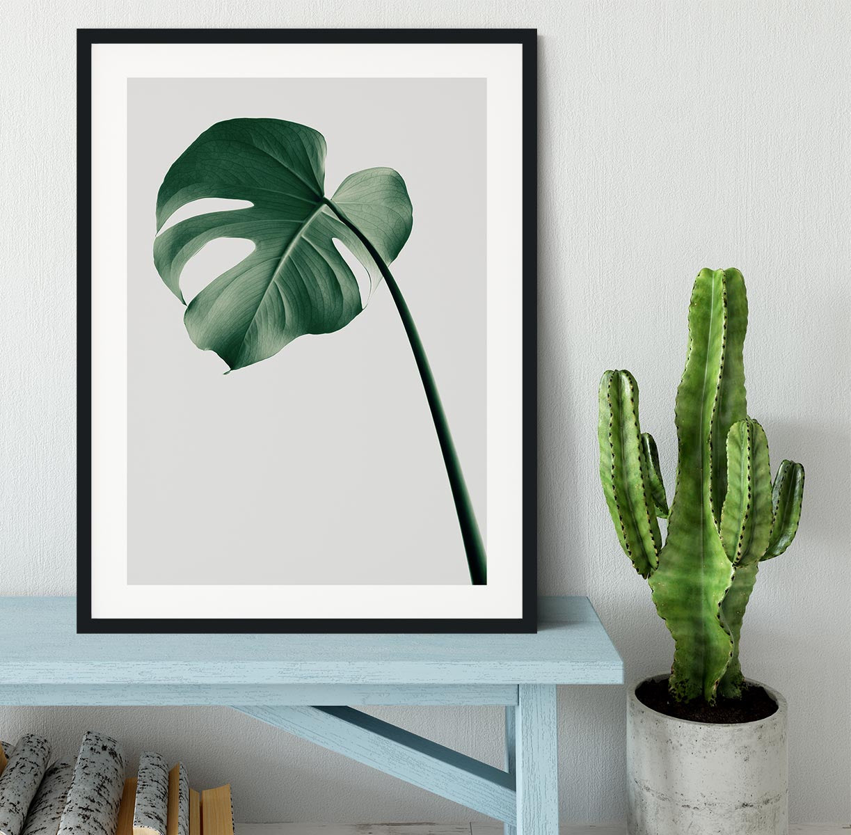 Monstera Natural 36 Framed Print - Canvas Art Rocks - 1