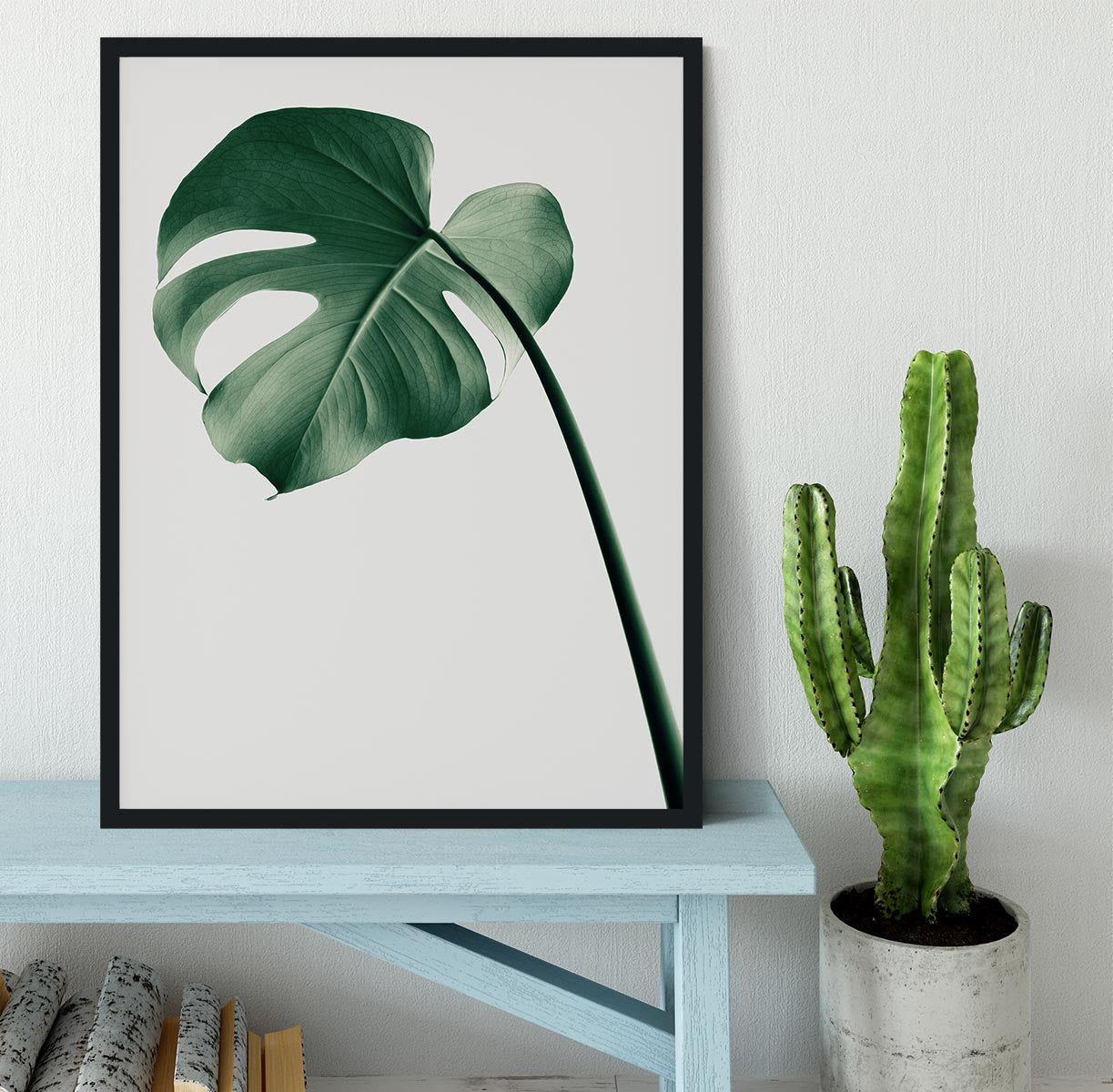 Monstera Natural 36 Framed Print - Canvas Art Rocks - 2