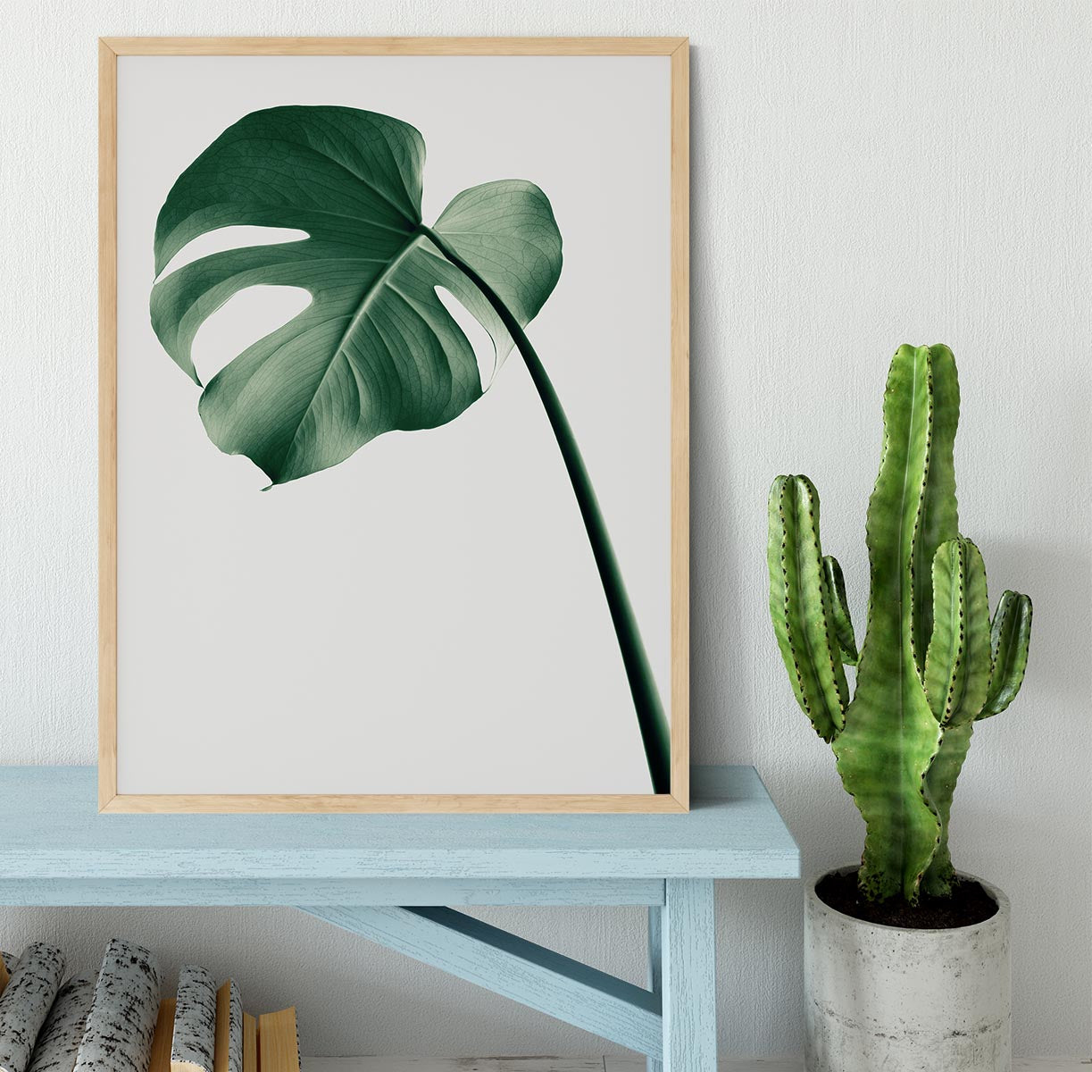 Monstera Natural 36 Framed Print - Canvas Art Rocks - 4