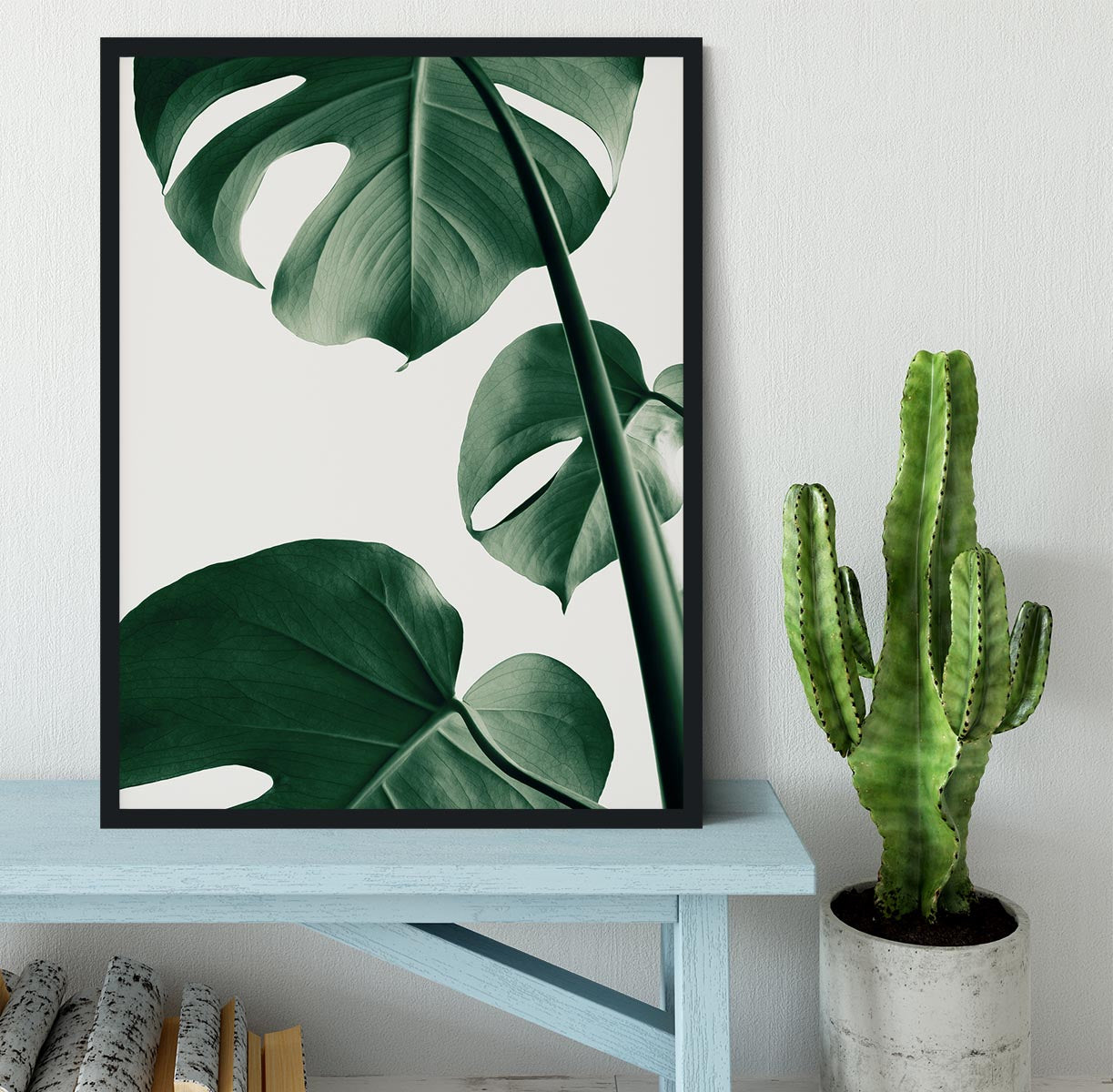 Monstera Natural 37 Framed Print - Canvas Art Rocks - 2