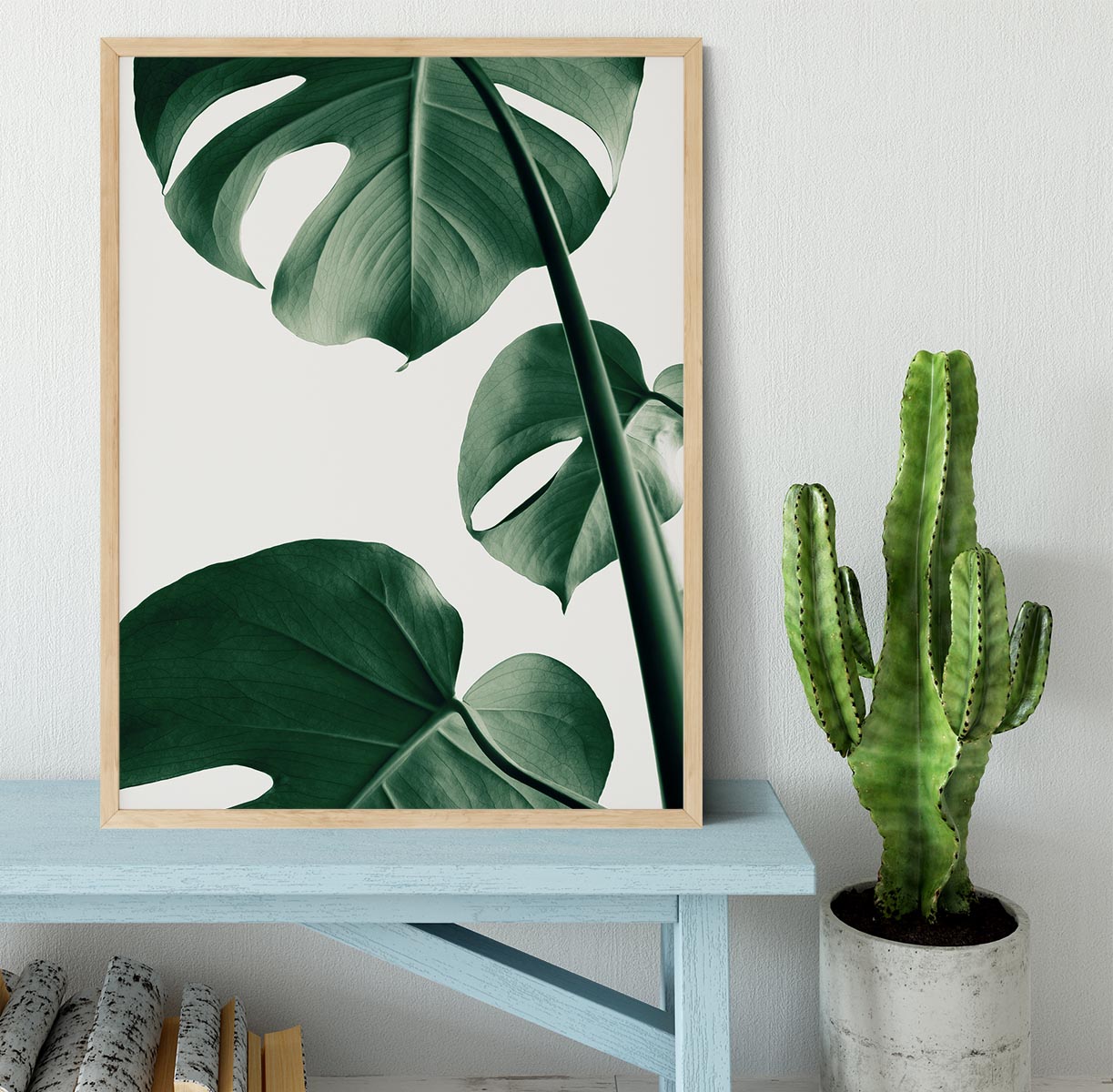 Monstera Natural 37 Framed Print - Canvas Art Rocks - 4