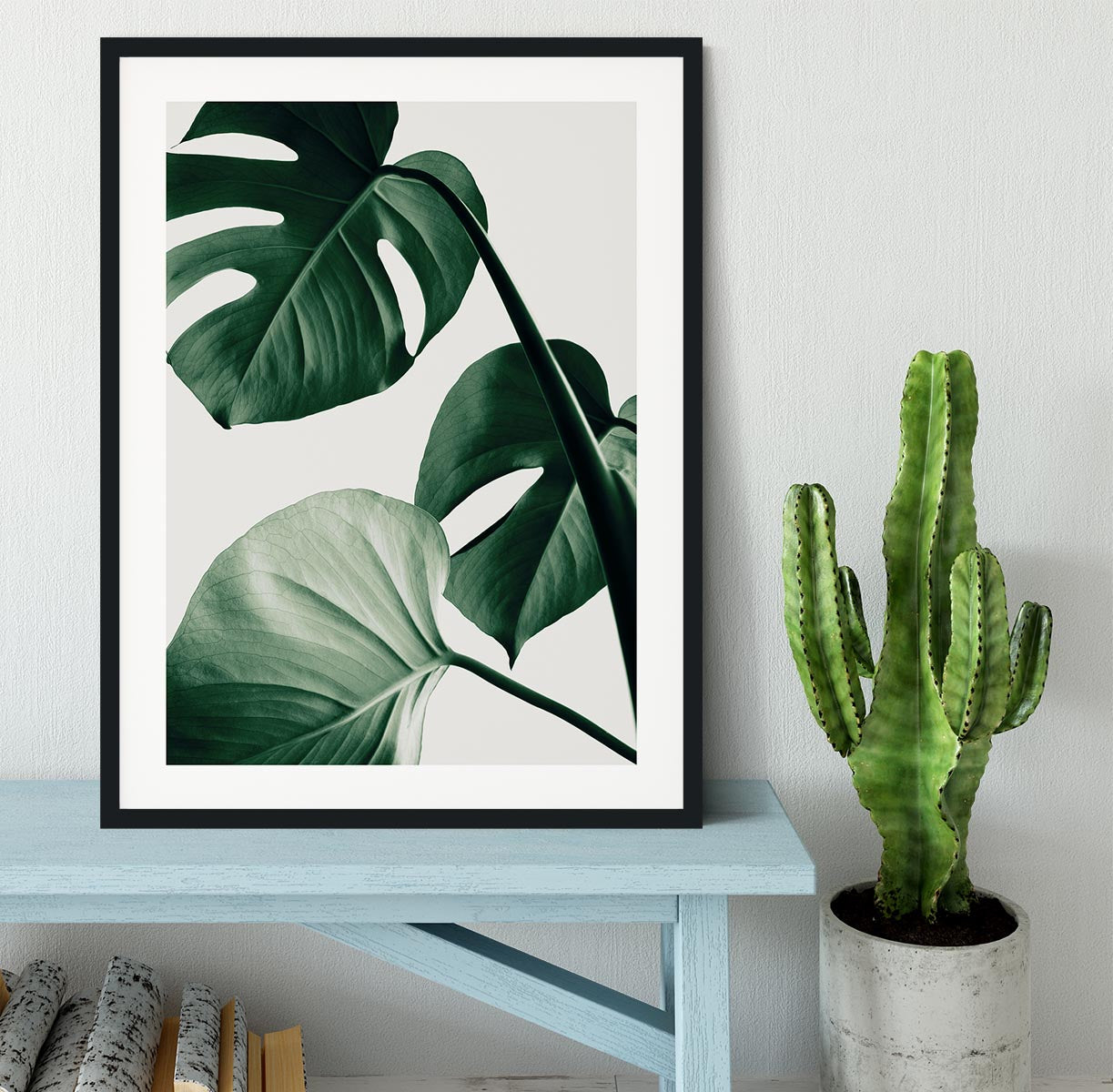 Monstera Natural 42 Framed Print - Canvas Art Rocks - 1