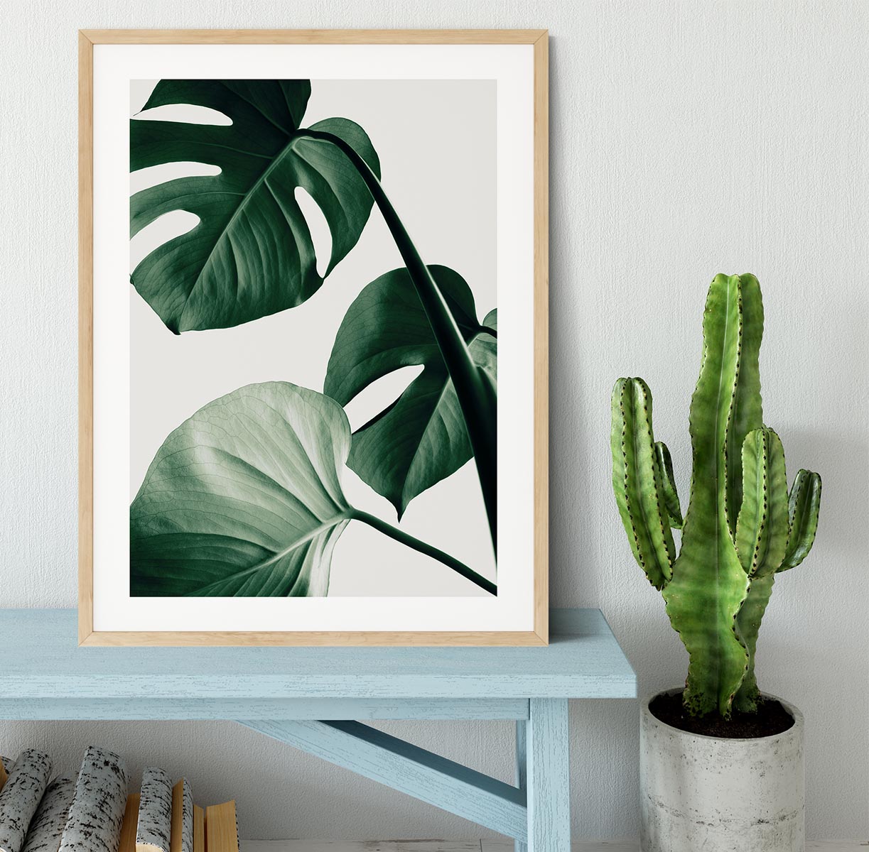 Monstera Natural 42 Framed Print - Canvas Art Rocks - 3