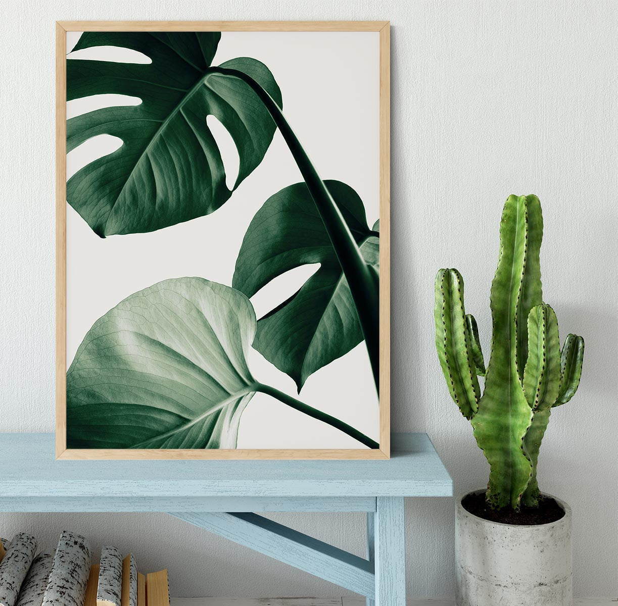 Monstera Natural 42 Framed Print - Canvas Art Rocks - 4