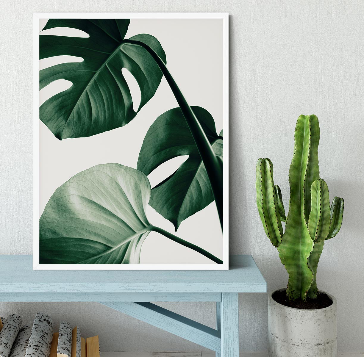 Monstera Natural 42 Framed Print - Canvas Art Rocks -6