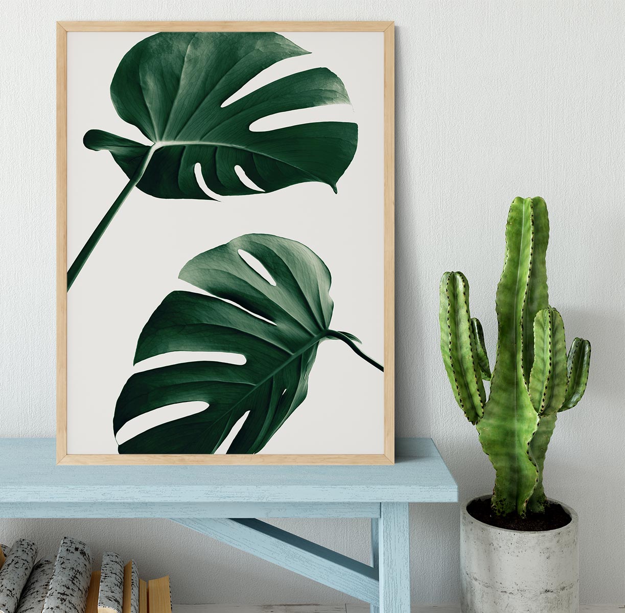 Monstera Natural 46 Framed Print - Canvas Art Rocks - 4