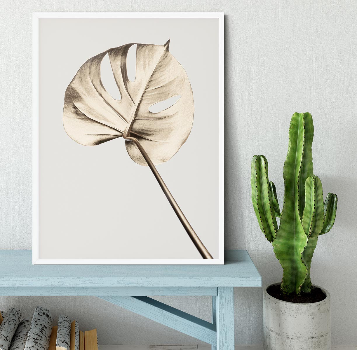 Monstera Gold 05 Framed Print - Canvas Art Rocks -6