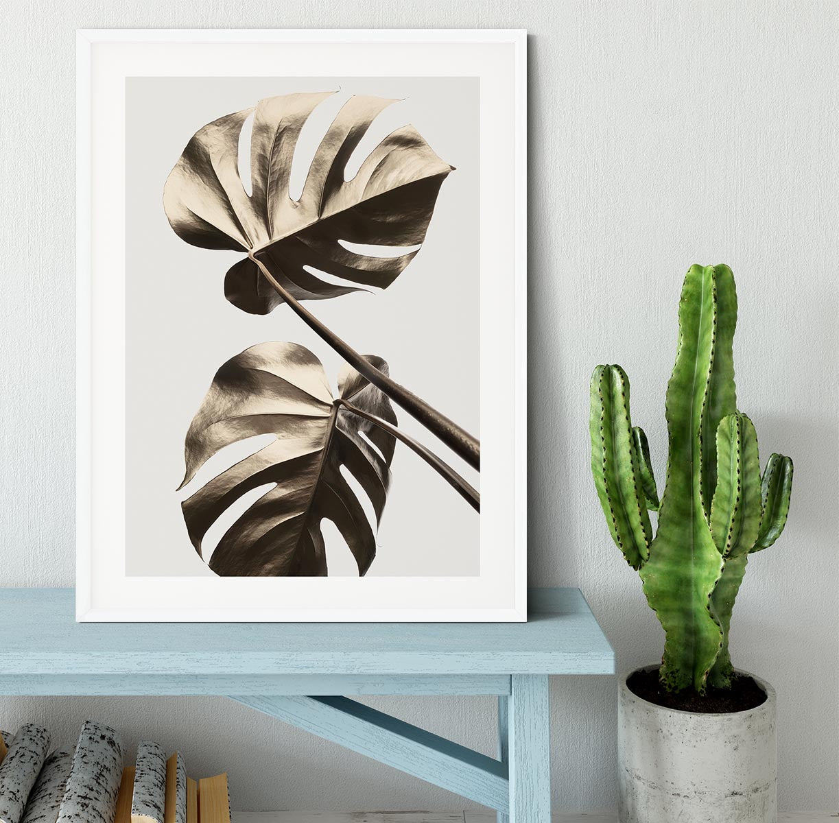 Monstera Gold 08 Framed Print - Canvas Art Rocks - 5