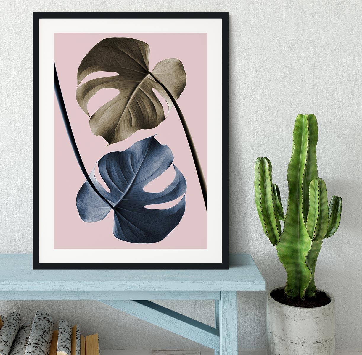 Monstera Pink Light 02 Framed Print - Canvas Art Rocks - 1